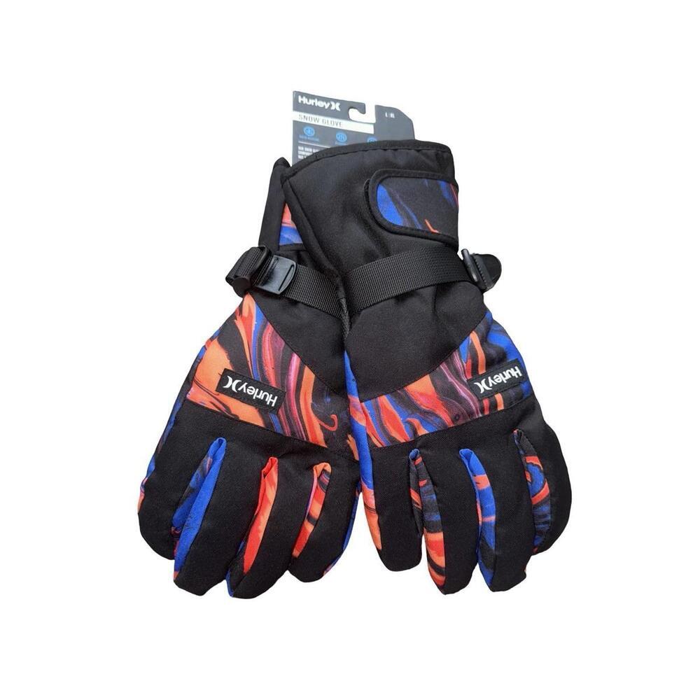 Hurley Men's Quad Pro Ski Snow Gloves Size L /XL Multicolor New! NWT